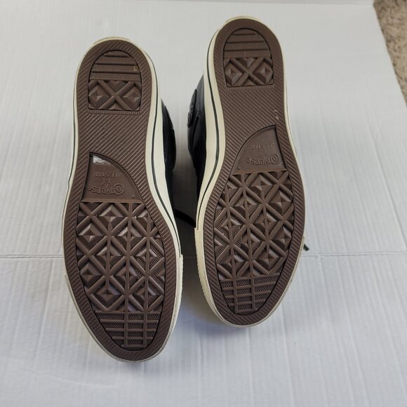 Converse All Star Chuck Taylor Leather Mid Top Sneakers Black Size 13 - Picture 11 of 12